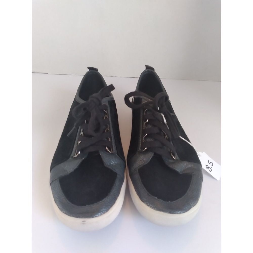 Calvin Klein Tanita Black Animal Print Suede Shoes Size‎ 8.5